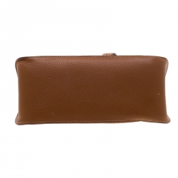 Pre Owned Hermes Gold Clemence Leather Jypsiere 28 Bag