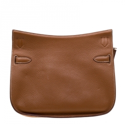 Pre Owned Hermes Gold Clemence Leather Jypsiere 28 Bag