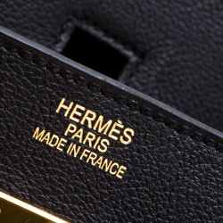 Hermes Black Swift Leather Gold Hardware Birkin 40 Bag