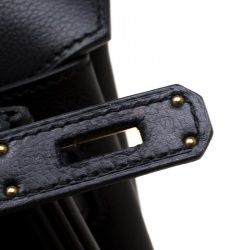 Hermes Black Swift Leather Gold Hardware Birkin 40 Bag