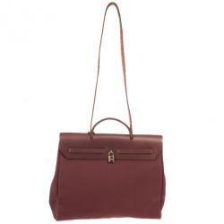 مملوكة مسبقًا Hermes Brown Herbag Convertible Satchel 39CM