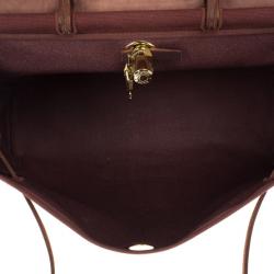 مملوكة مسبقًا Hermes Brown Herbag Convertible Satchel 39CM