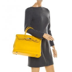 Hermes Cumin Chevre Mysore Leather Palladium Hardware Birkin 35 Bag