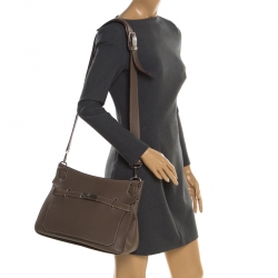 Hermes Etain Negonda Leather Jypsiere 34 Bag