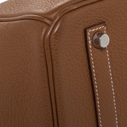 Hermes Gold Togo Leather Palladium Hardware Birkin 35 Bag