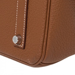 Hermes Gold Togo Leather Palladium Hardware Birkin 35 Bag