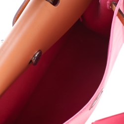 Pre Owned Hermes Bougainvillea Canvas and Leather Herbag Zip 31 Bag