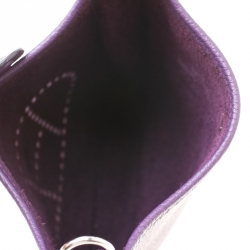 Pre Owned Hermes Ultraviolet Clemence Leather Evelyne TPM Bag