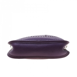 Pre Owned Hermes Ultraviolet Clemence Leather Evelyne TPM Bag