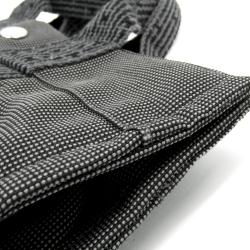 Pre Owned Hermes Grey/Black Canvas Herline PM Tote