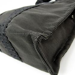 Pre Owned Hermes Grey/Black Canvas Herline PM Tote
