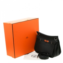 Pre Owned Hermes Black Togo Leather Jypsiere 28 Bag
