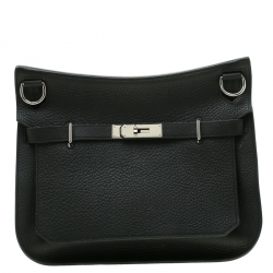 Pre Owned Hermes Black Togo Leather Jypsiere 28 Bag