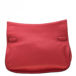 Pre Owned Hermes Bougainvillea Clemence Leather Palladium Hardware Jypsiere 37 Bag