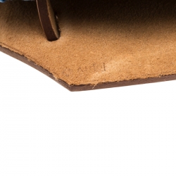 Pre Owned Hermes Blue/Brown Canvas and Leather Herbag Zip 31 Bag