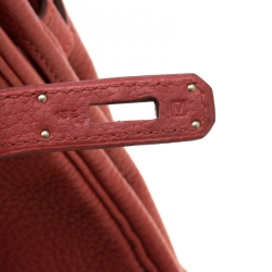 Hermes Rouge Grenat Togo Leather Palladium Hardware Birkin 30 Bag