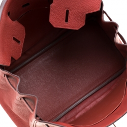 Hermes Rouge Grenat Togo Leather Palladium Hardware Birkin 30 Bag