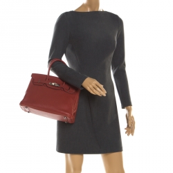 Hermes Rouge Grenat Togo Leather Palladium Hardware Birkin 30 Bag