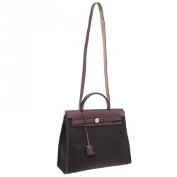 مملوكة مسبقًا Hermes Noir Toile Herbag Zip 31 CM