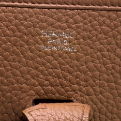 Pre Owned Hermes ALezan Clemence Leather Evelyne III PM Bag