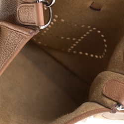 Pre Owned Hermes ALezan Clemence Leather Evelyne III PM Bag