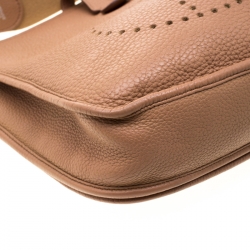 Pre Owned Hermes ALezan Clemence Leather Evelyne III PM Bag