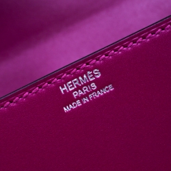 Hermes Rose Pourpre Tadelakt Leather Cinhetic Bag