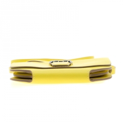 Pre Owned Hermes Lime Swift Leather Mini Convoyeur Wallet