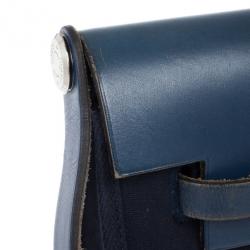 Pre Owned  Hermes Herbag Midnight Blue MM Convertible Satchel