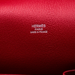 Pre Owned Hermes Rouge Grenat Togo Leather Jypsiere 28 Bag