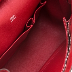 Pre Owned Hermes Rouge Grenat Togo Leather Jypsiere 28 Bag