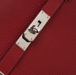 Pre Owned Hermes Rouge Grenat Togo Leather Jypsiere 28 Bag