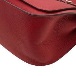 Pre Owned Hermes Rouge Grenat Togo Leather Jypsiere 28 Bag
