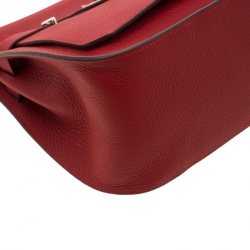 Pre Owned Hermes Rouge Grenat Togo Leather Jypsiere 28 Bag