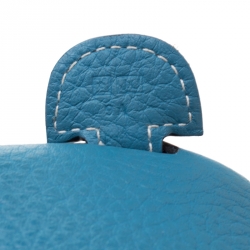 Pre Owned Hermes Blue Lagon Clemence Leather Evelyne III PM Bag