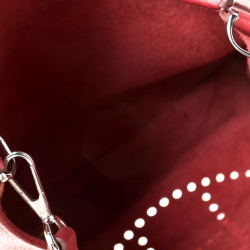 Pre Owned Hermes Vermillon Togo Leather Evelyne III GM Bag