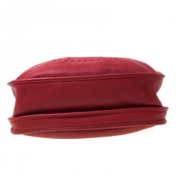 Pre Owned Hermes Vermillon Togo Leather Evelyne III GM Bag