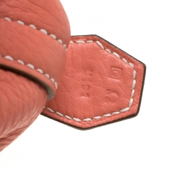 Pre Owned Hermes Rose Candy Togo Leather Bolide 31 Bag