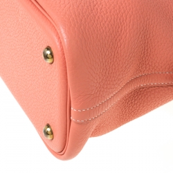 Pre Owned Hermes Rose Candy Togo Leather Bolide 31 Bag