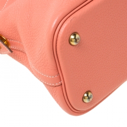 Pre Owned Hermes Rose Candy Togo Leather Bolide 31 Bag