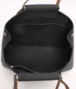 Pre Owned Hermes Black Canvas Cabag Elan Tote Bag