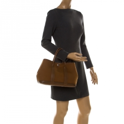 Pre Owned Hermes Brown Canvas and Leather Garden Party TPM Bag