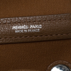 Pre Owned Hermes Brown Canvas and Leather Garden Party TPM Bag