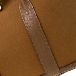 Pre Owned Hermes Brown Canvas and Leather Garden Party TPM Bag