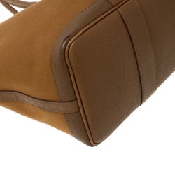 Pre Owned Hermes Brown Canvas and Leather Garden Party TPM Bag