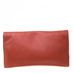 Hermes Brique Swift Leather Pilplat Clutch