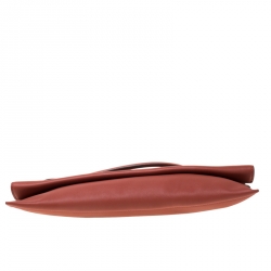 Hermes Brique Swift Leather Pilplat Clutch