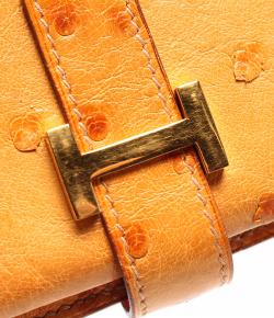 Pre Owned Hermes Yellow Leather Long Wallet 