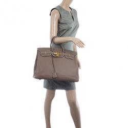 Hermes Etoupe Clemence Birkin 40 