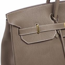 Hermes Etoupe Clemence Birkin 40 